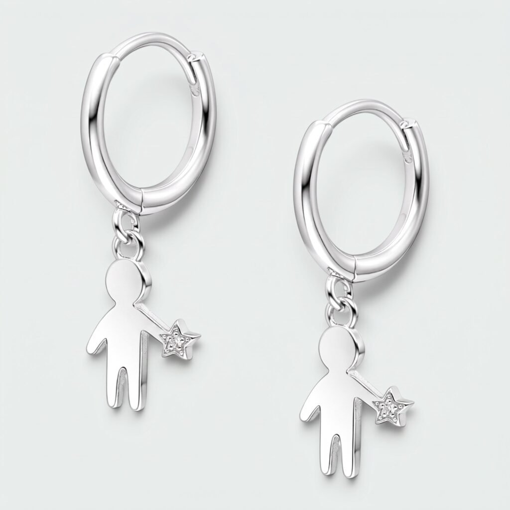Argolla Huggie Niño Estrella 11 mm